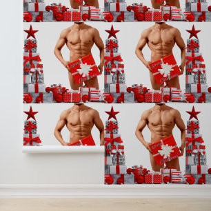 Merry Christmas SlipperyJoe red white silver gift Wallpaper