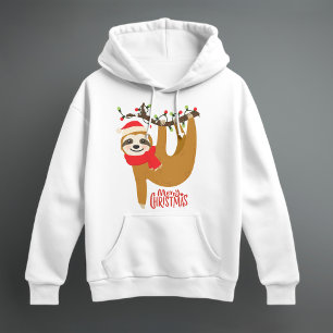 Merry Christmas Sloth Holidays Hoodie