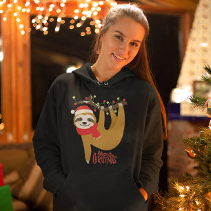 Merry Christmas Sloth Holidays Hoodie