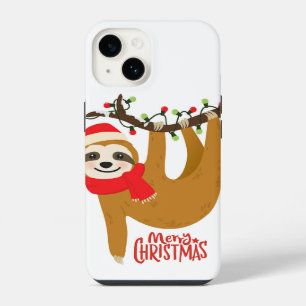 Merry Christmas Sloth Holidays iPhone 14 Case