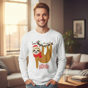 Merry Christmas Sloth Holidays T-Shirt