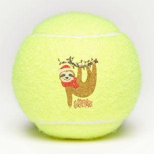Merry Christmas Sloth Holidays Tennis Balls