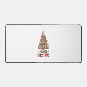Merry Christmas Sloth Tree Desk Mat