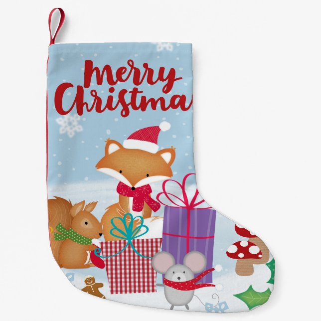 Merry Christmas Small Christmas Stocking (Front)