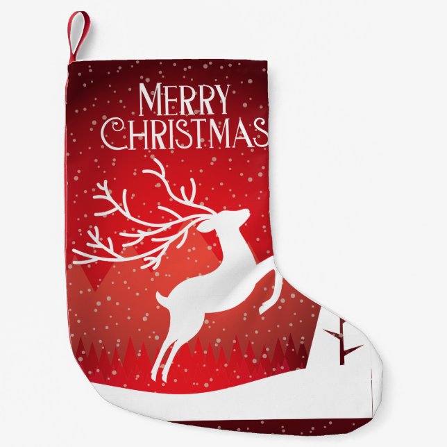 Merry Christmas Small Christmas Stocking (Front)