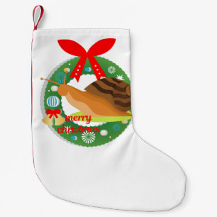 merry christmas snail stocking