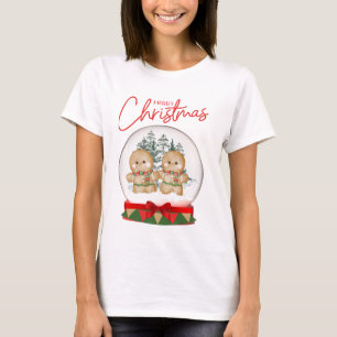 Merry Christmas Snow Globe Gingerbread Cookies  T-Shirt