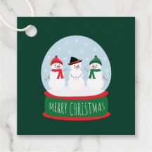 Merry Christmas Snow Globe Snowmen
