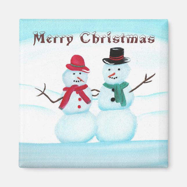 Merry Christmas, Snow People magnets (Front)
