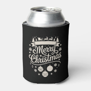 Merry Christmas Snow Xmas Family Holiday Season Can Cooler