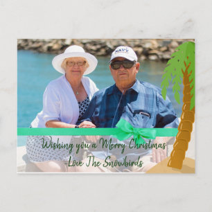 Merry Christmas Snowbird Funny Palm Tree Card