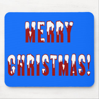 Merry Christmas Snowcap Fonts Mouse Mat
