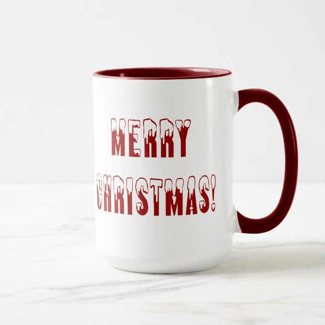 Merry Christmas Snowcap Fonts Mug (Right)