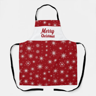 Merry Christmas Snowflake  Apron