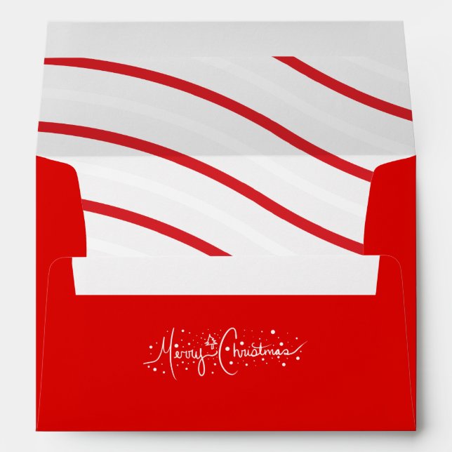 Merry Christmas Snowflake Hand Lettering  Envelope (Back (Bottom))