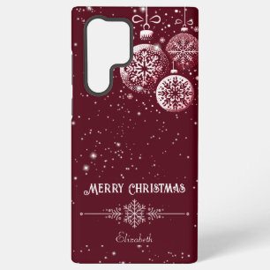 Merry Christmas Snowflake Ornaments Samsung Galaxy Case