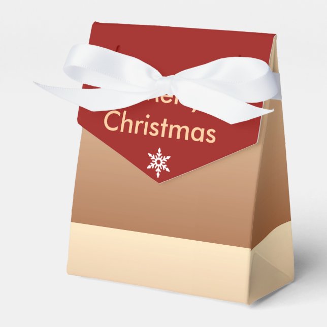 Merry Christmas Snowflake Party Favour Boxes (Front Side)