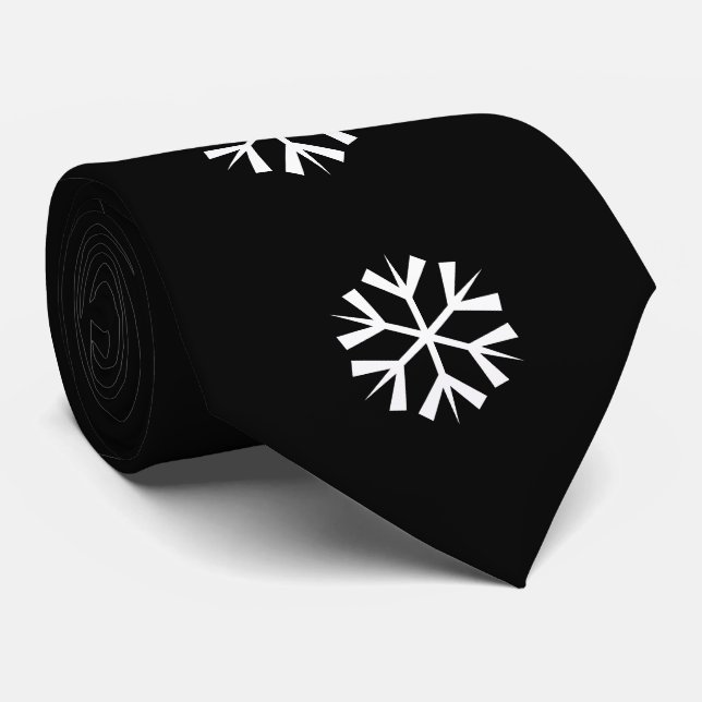 MERRY CHRISTMAS SNOWFLAKE  TIE (Rolled)