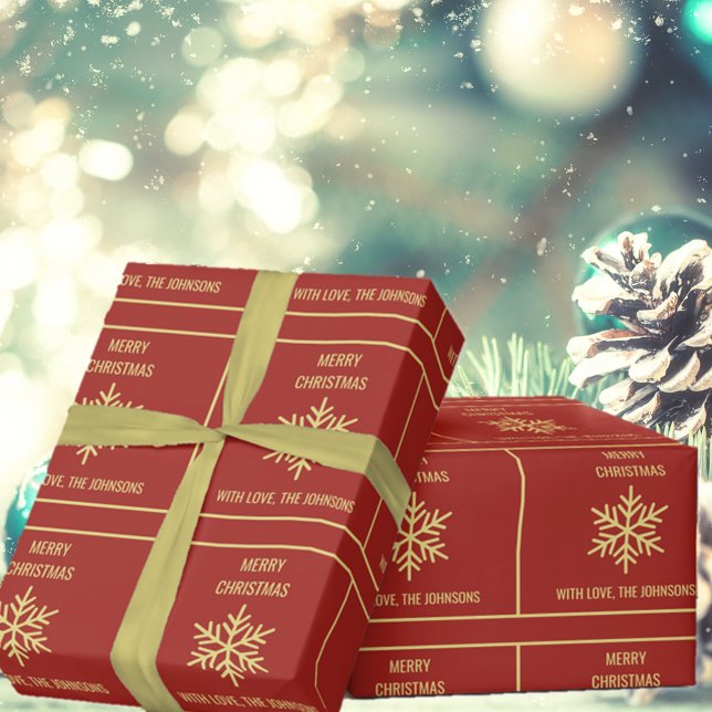 Merry Christmas Snowflake Wrapping Paper (Merry Christmas Snowflake Wrapping Paper)