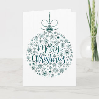 Merry Christmas Snowflakes Ball Ball Decoration Holiday Card