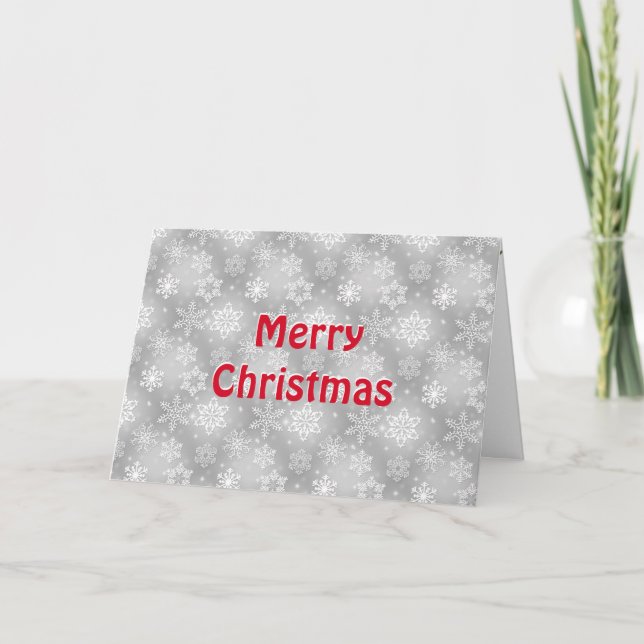 Merry Christmas snowflakes Card (Front)