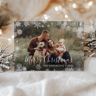 Merry Christmas Snowflakes Card