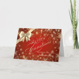 Merry Christmas , Snowflakes ,Corporate Greeting Holiday Card