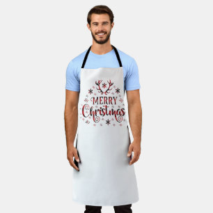 Merry Christmas Snowflakes, Happy New Year Apron