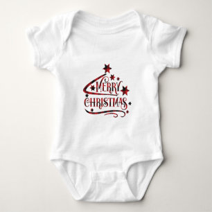 Merry Christmas Snowflakes, Happy New Year Baby Bodysuit