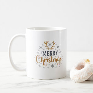 Merry Christmas Snowflakes, Happy New Year Coffee Mug