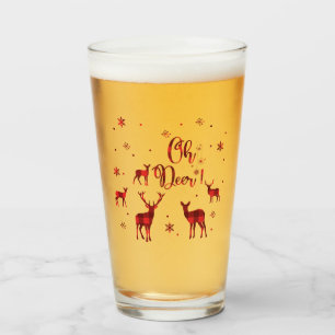 Merry Christmas Snowflakes, Happy New Year Glass