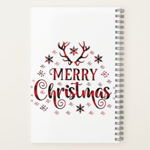 Merry Christmas Snowflakes, Happy New Year Notebook