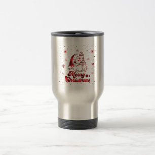 Merry Christmas Snowflakes, Happy New Year Travel Mug