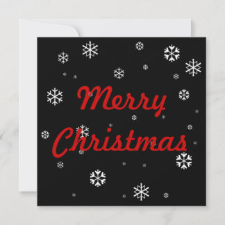 Merry Christmas Snowflakes Holiday Card