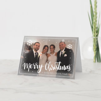 Merry Christmas Snowflakes Holiday Card