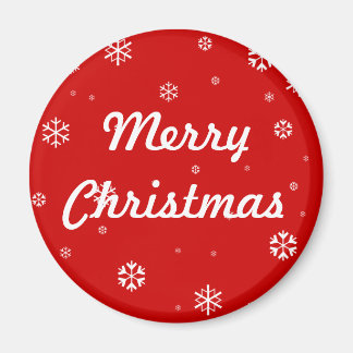 Merry Christmas Snowflakes Magnet