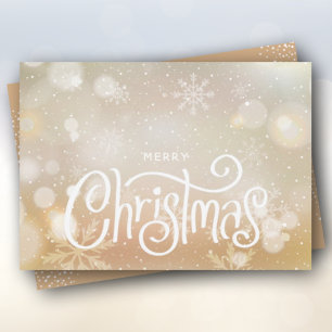 Merry Christmas Snowflakes Non-Photo Holiday Card