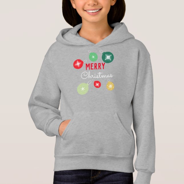 Merry Christmas Snowflakes Ornament Black  (Front)