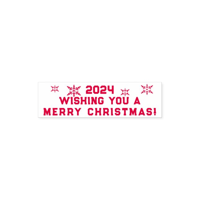 Merry Christmas Snowflakes Self-inking Stamp (Design)