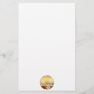 Merry Christmas Snowflakes Stationery