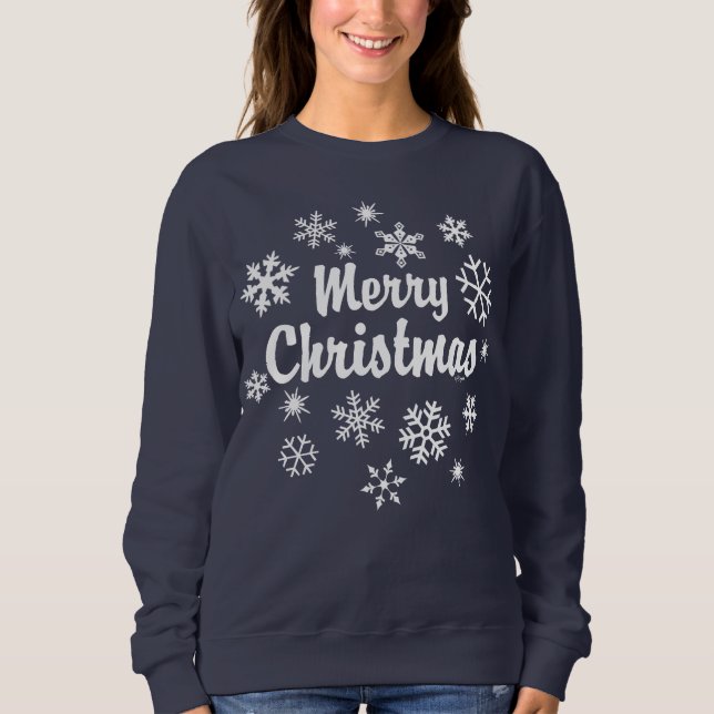 Merry Christmas Snowflakes Sweatshirt (Front)