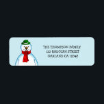 Merry Christmas Snowman<br><div class="desc">The Merry Snowman on Return Address Labels with blue background.</div>