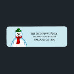 Merry Christmas Snowman<br><div class="desc">The Merry Snowman on Return Address Labels with blue background.</div>