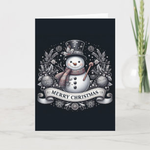 Merry Christmas Snowman Card