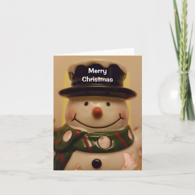 Merry Christmas - Snowman Card (Front)