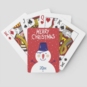 Merry Christmas/Snowman Design/Playing Cards