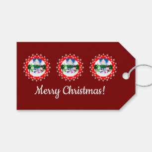 Merry Christmas! Snowman Family Gift Tag