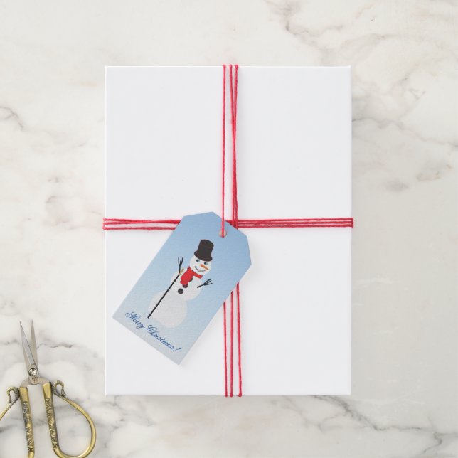 Merry Christmas! Snowman Gift Tags (With Twine)