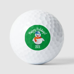 Merry Christmas Snowman  Golf Balls