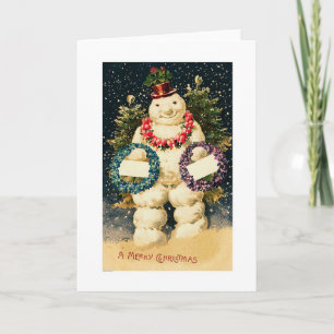 Merry Christmas -snowman Holiday Card